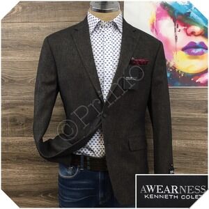 NEW‎ KENNETH COLE Mens Blazer Sport Coat Casual Jacket Size 38R Slim Wool Suit